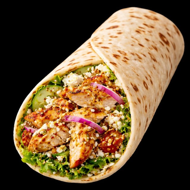 Mediterranean Chicken Wrap.